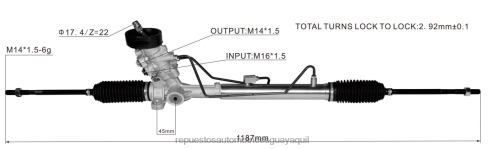 X8FFD2423 Repuestos De Motos Ecuador | cremallera de dirección asistida 6r1423055bx VOLKSWAGEN